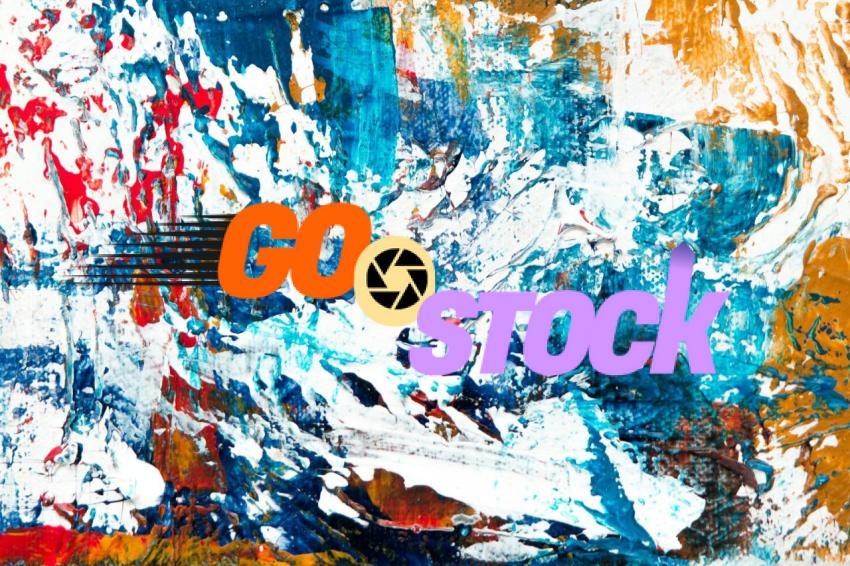 Blue, White, Red, and Yellow Abstract Painting