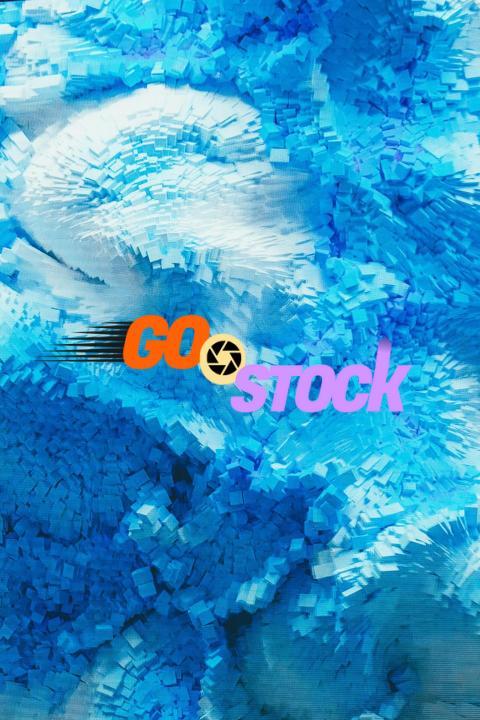 Blue and White Abstract Painting